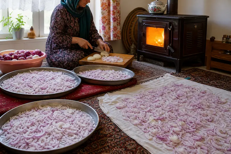 تهیه پودر پیاز خانگی