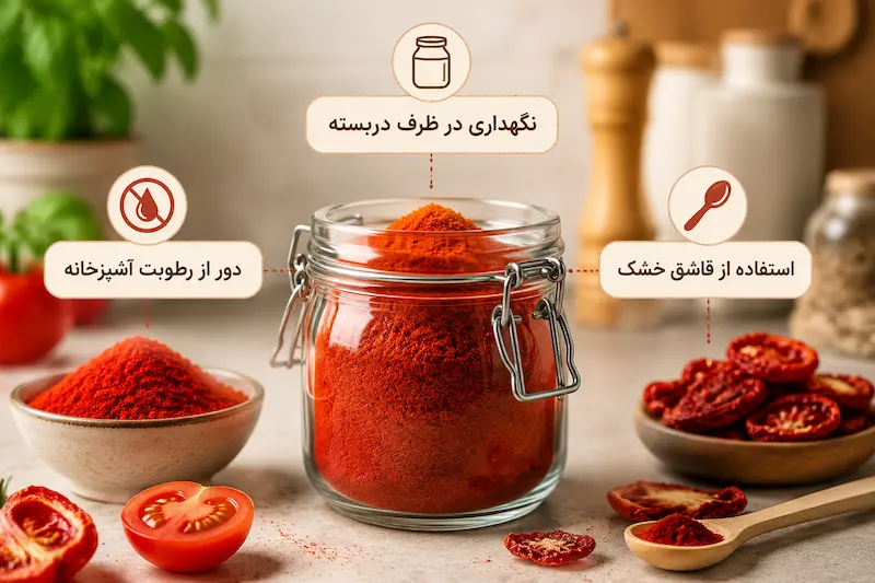 روش‌های جلوگیری از گلوله شدن پودر گوجه
