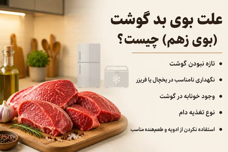 علت بوی بد گوشت