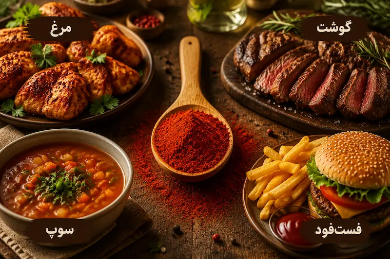 پودر پاپریکا برای چه غذاهایی استفاده میشود؟