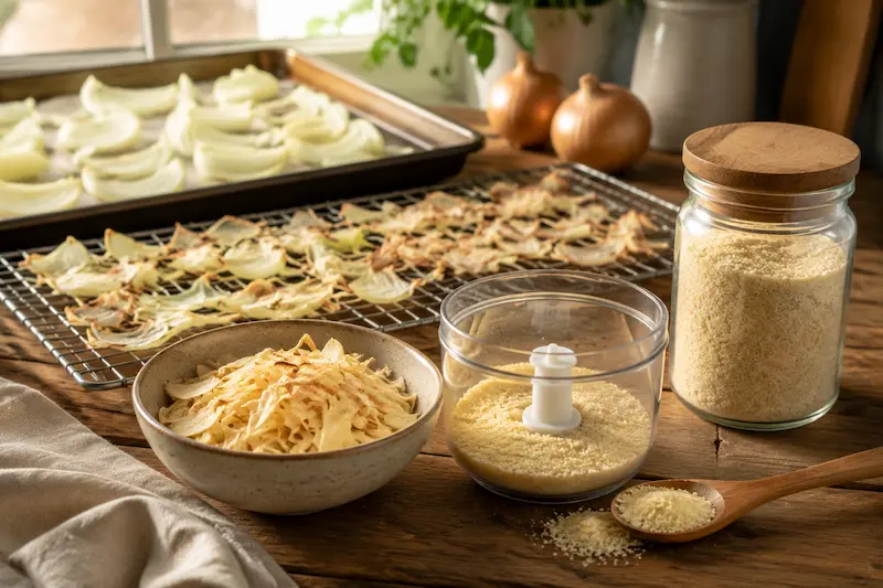 طرز تهیه پودر پیاز خانگی