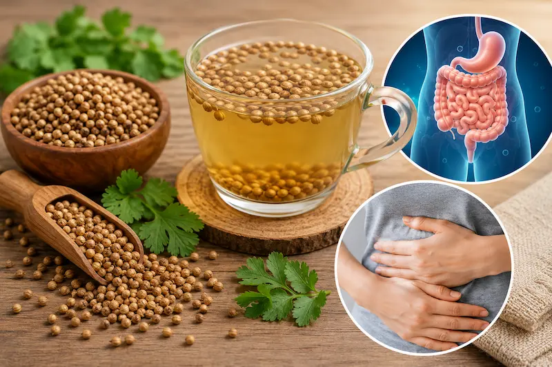 آیا تخم گشنیز نفخ را کم می‌کند؟ بررسی علمی فواید و روش مصرف