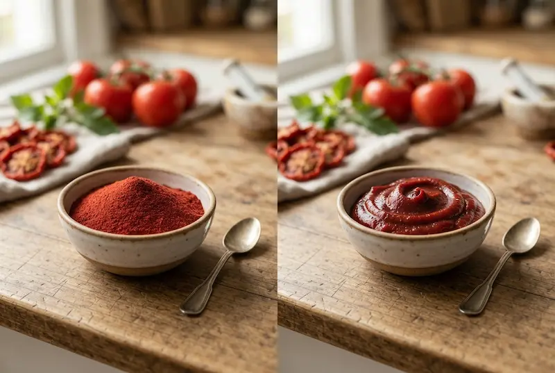 تفاوت پودر گوجه و رب گوجه