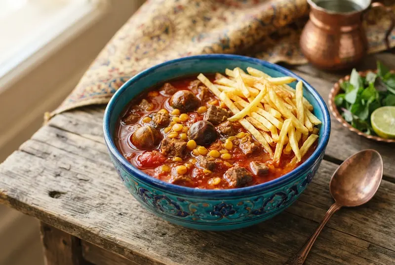 خوشرنگ شدن خورشت قیمه