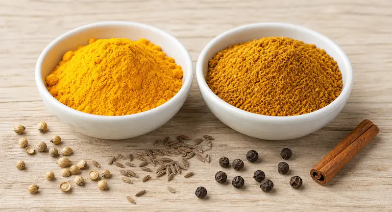 تفاوت زردچوبه و ادویه کاری