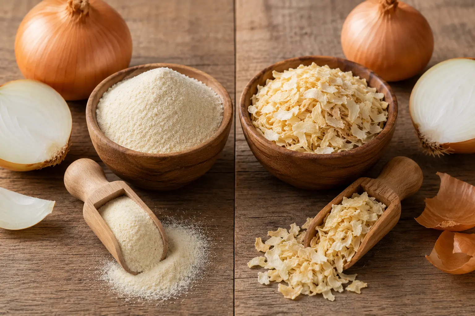 تفاوت پودر پیاز و پیاز خشک؛ بررسی کاربردها، طعم و روش استفاده