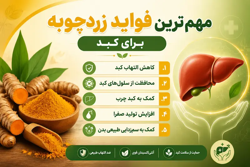مهم‌ترین فواید زردچوبه برای کبد