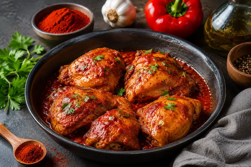 طرز تهیه مرغ مجلسی با ادویه پاپریکا