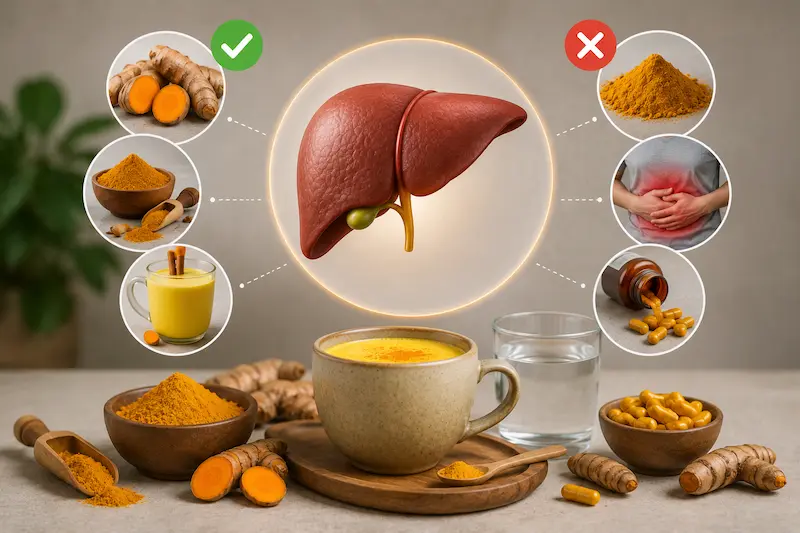آیا زردچوبه برای کبد مفید است؟ (فواید، مضرات و طرز مصرف)