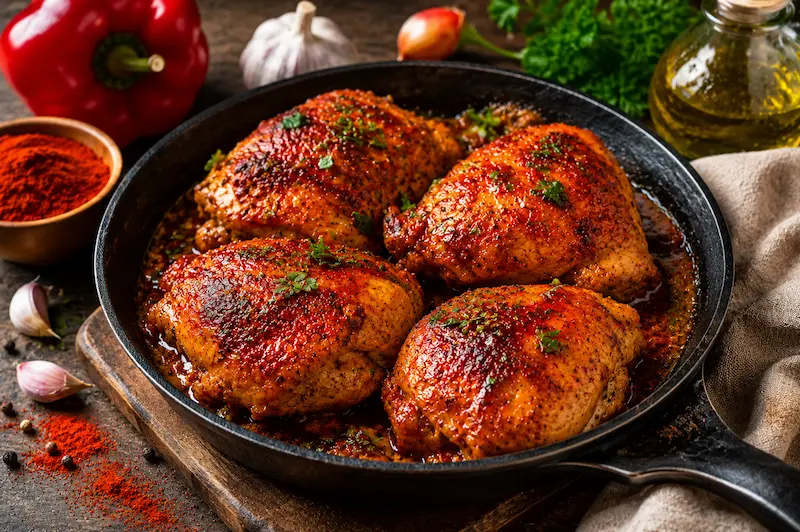 تهیه مرغ مجلسی با ادویه پاپریکا