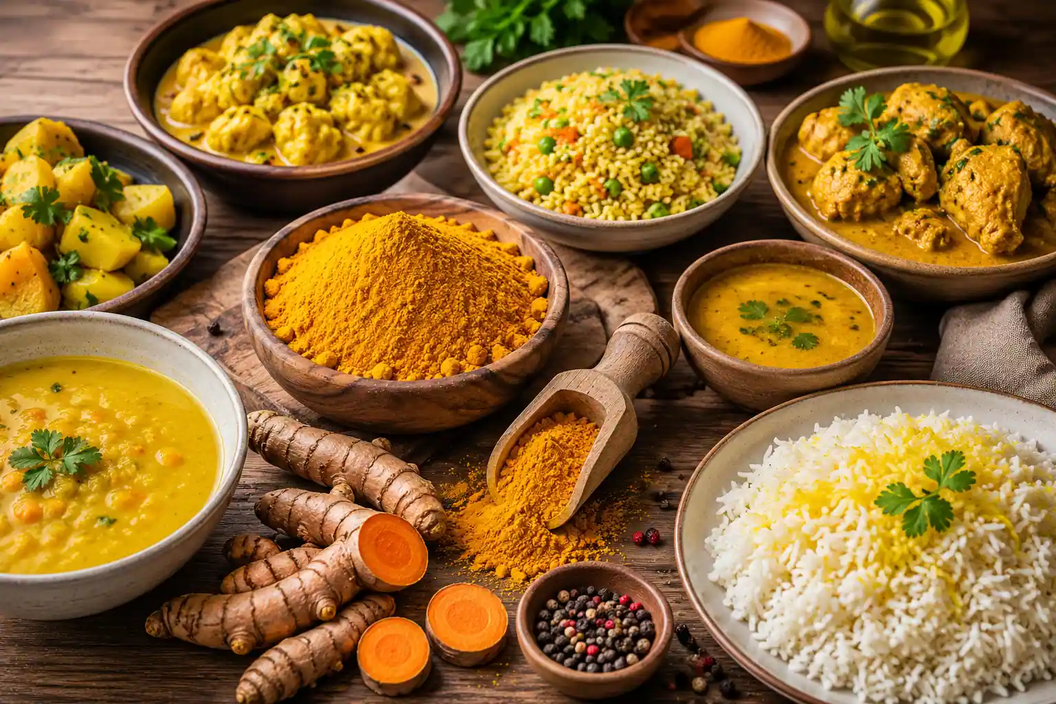 زردچوبه در چه غذاهایی استفاده می‌شود؟ راهنمای کامل کاربرد زردچوبه در آشپزی