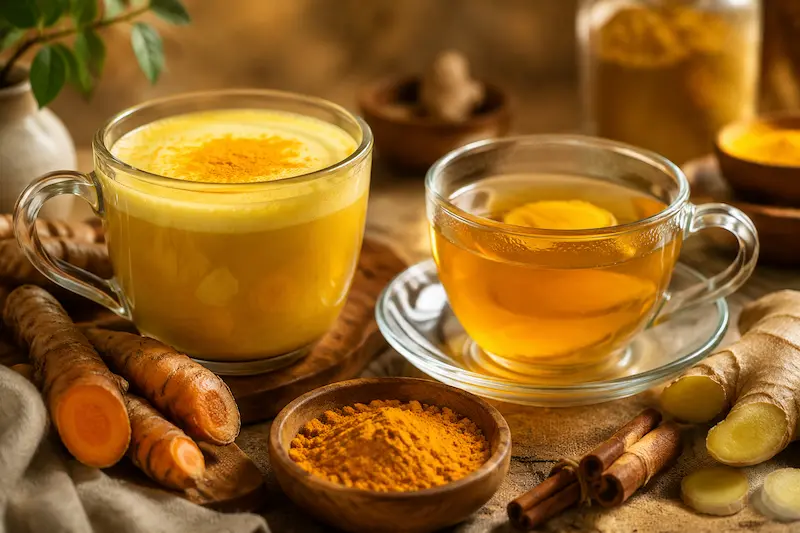 زردچوبه در نوشیدنی‌
