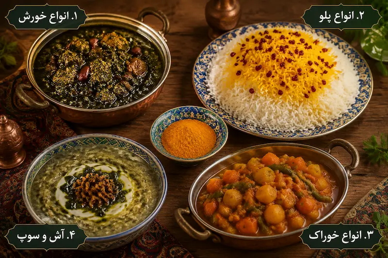 زردچوبه در چه غذاهای ایرانی