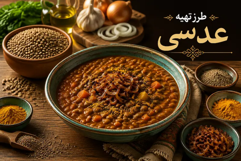 طرز تهیه عدسی مرحله به مرحله
