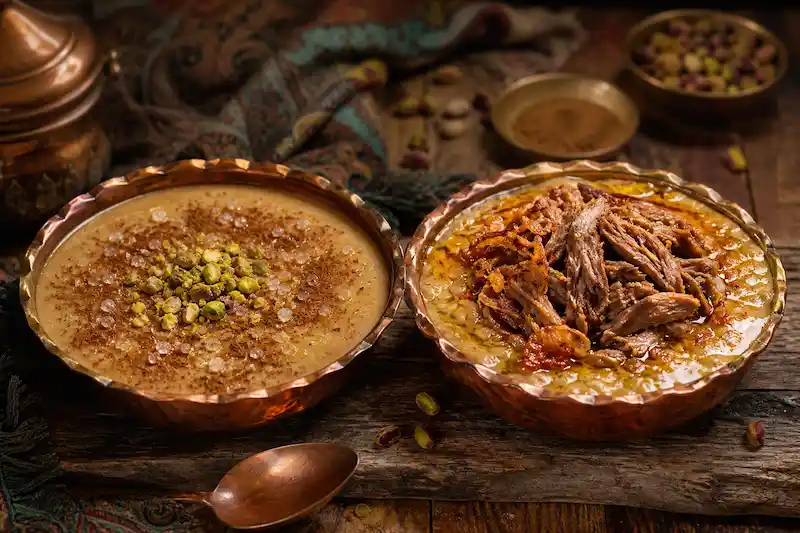 حلیم شیرین و نمکی