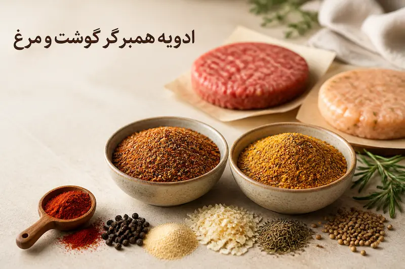 ادویه همبرگر گوشت و مرغ