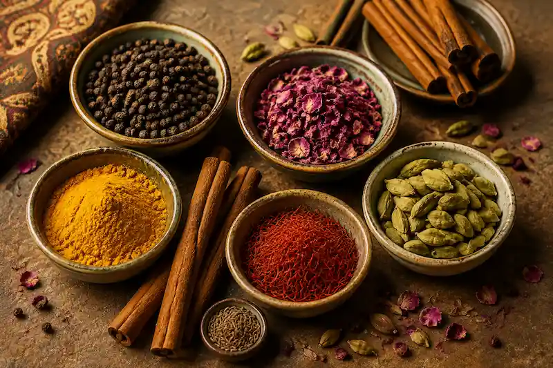 ادویه‌های تکمیلی برای چلو گوشت مجلسی