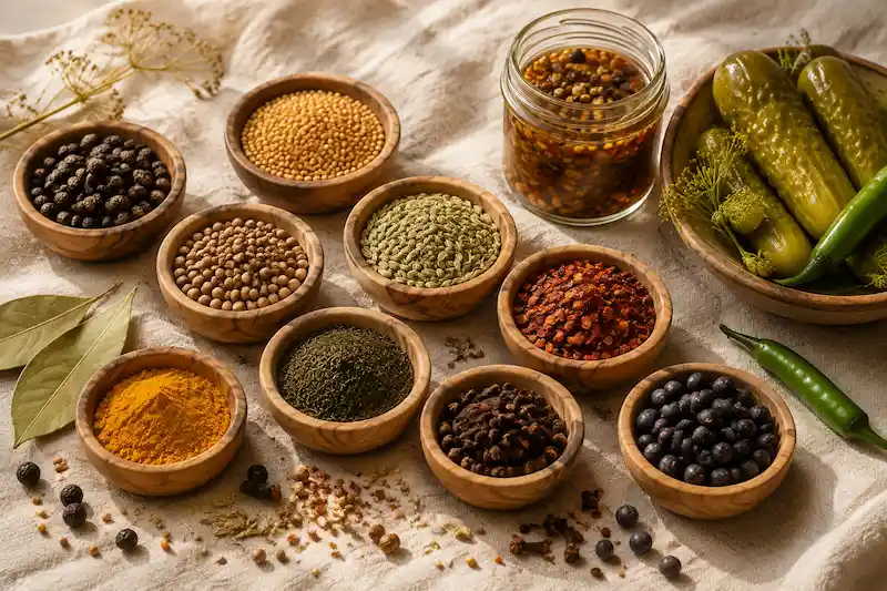 بهترین ادویه‌ها برای انواع ترشی